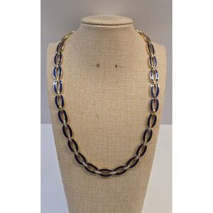 Stunning Ross-Simons Sterling Silver 40 Diamond Blue Inlay Statement Necklace